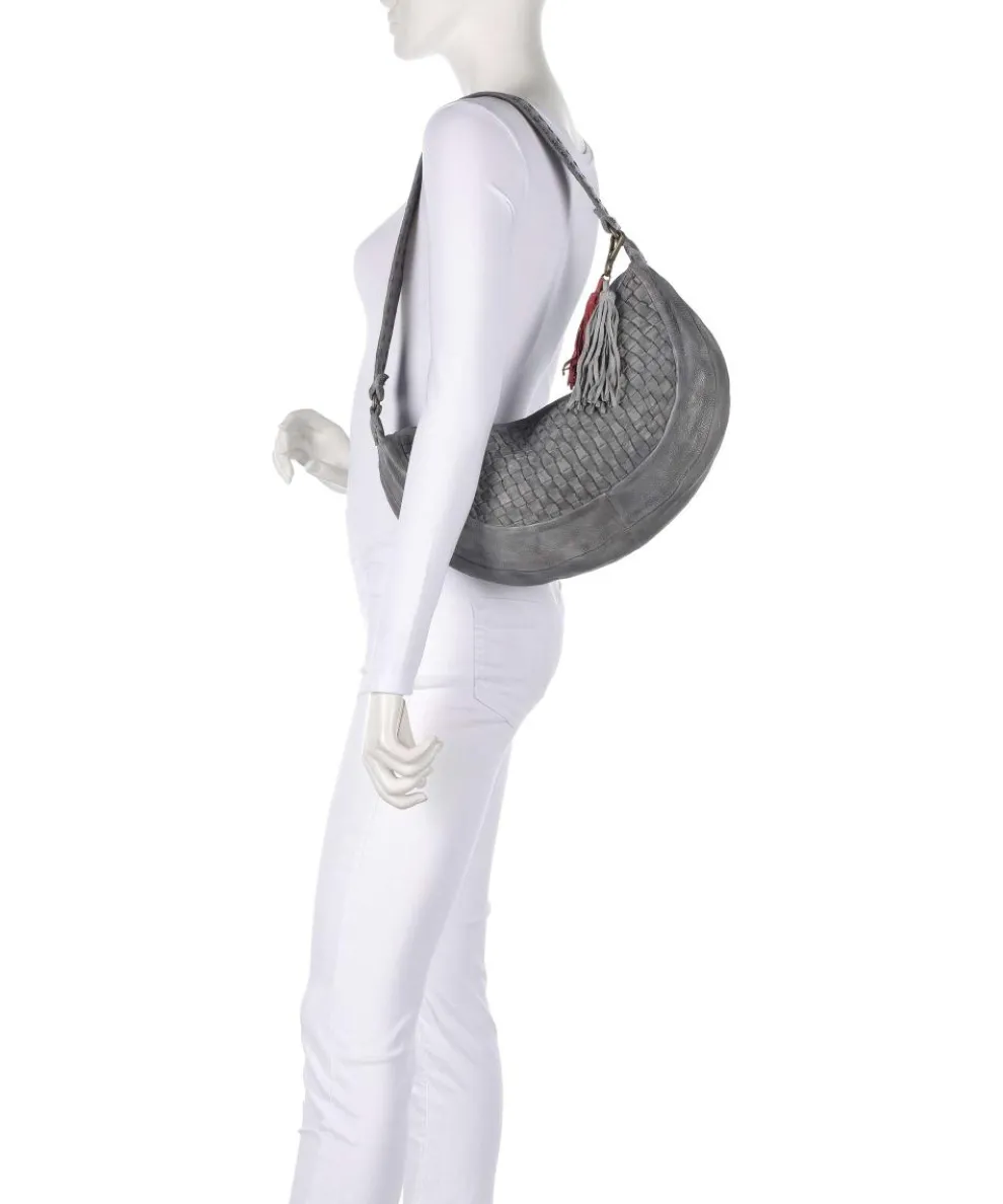 Venusweg 8 Beuteltasche genarbtes Leder grau