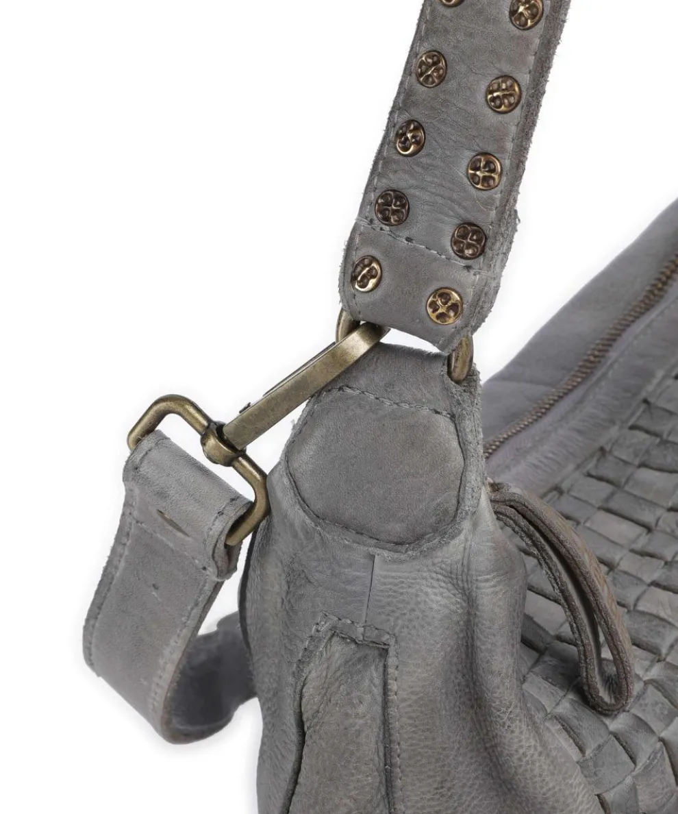 Venusweg 8 Beuteltasche genarbtes Leder grau