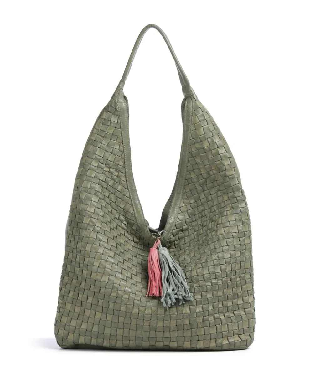 Venusweg 2 Schultertasche genarbtes Rindsleder grün