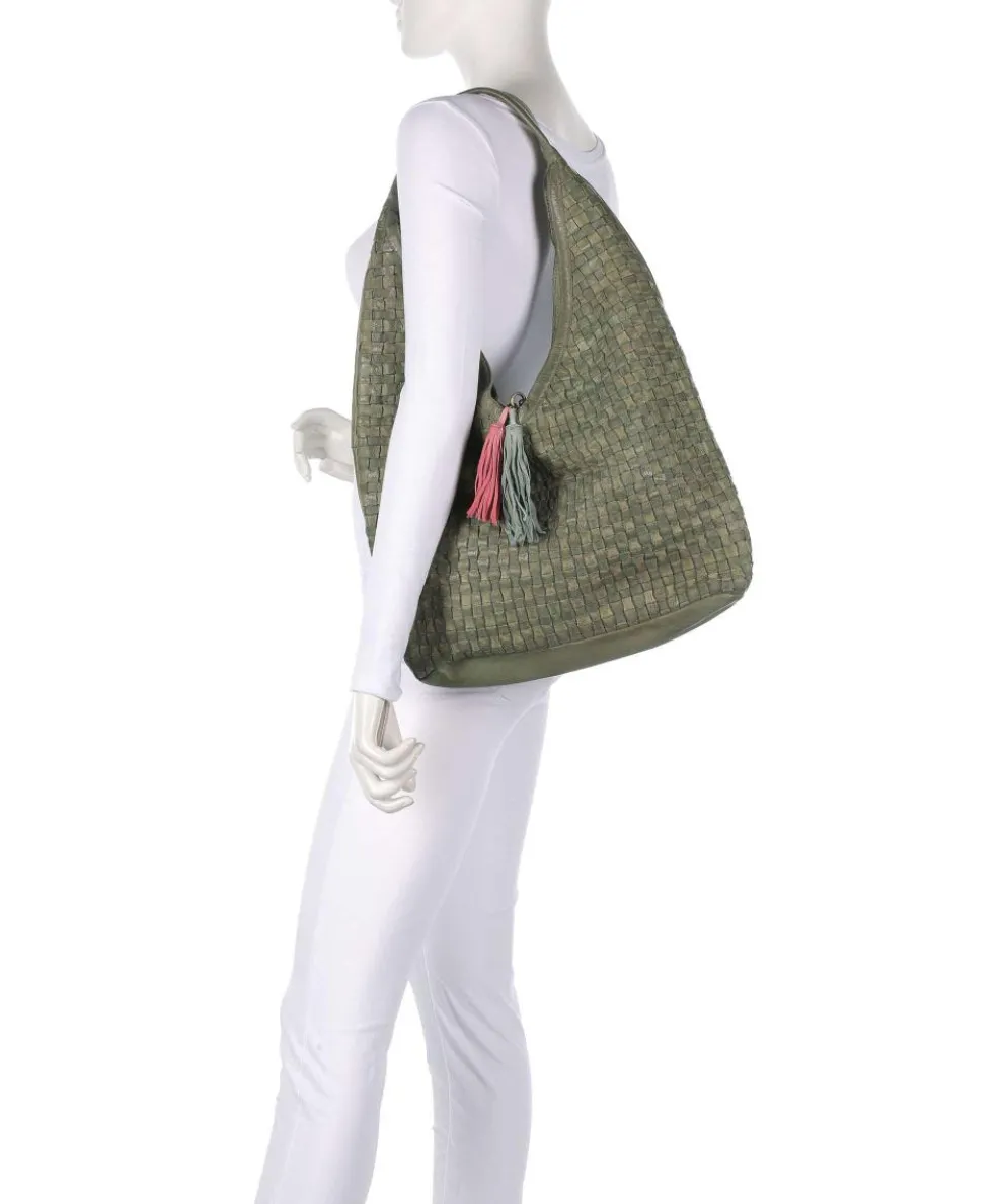 Venusweg 2 Schultertasche genarbtes Rindsleder grün