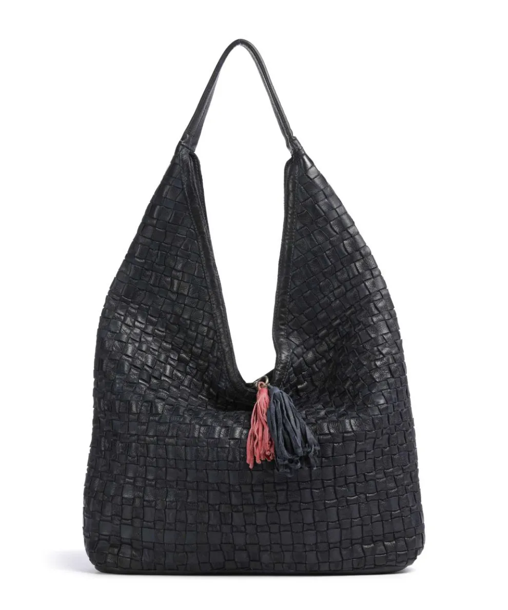 Venusweg 2 Schultertasche genarbtes Rindsleder navy