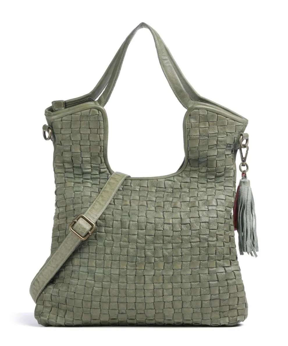 Venusweg 3 Shopper genarbtes Leder grün