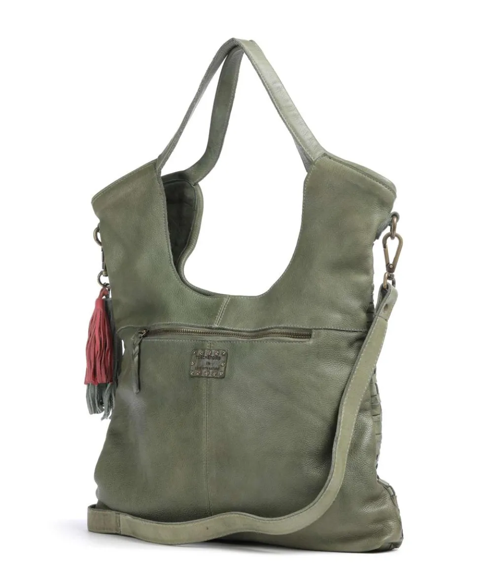 Venusweg 3 Shopper genarbtes Leder grün