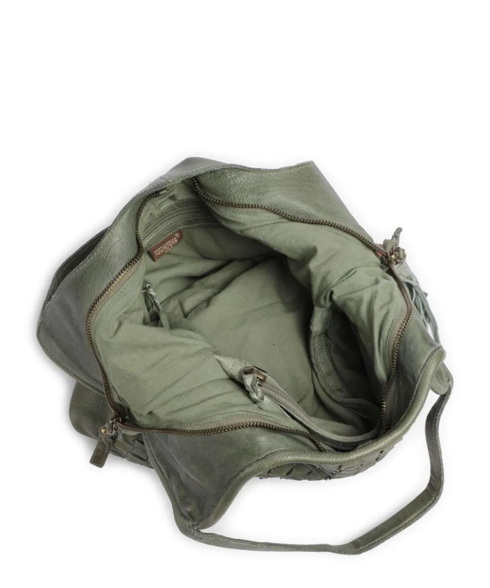 Venusweg 3 Shopper genarbtes Leder grün