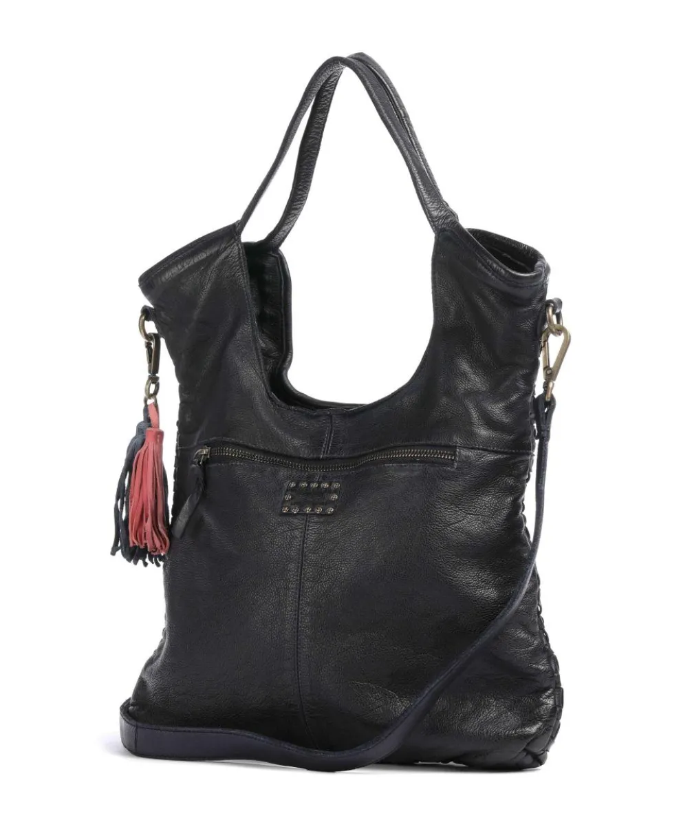 Venusweg 3 Shopper genarbtes Leder navy