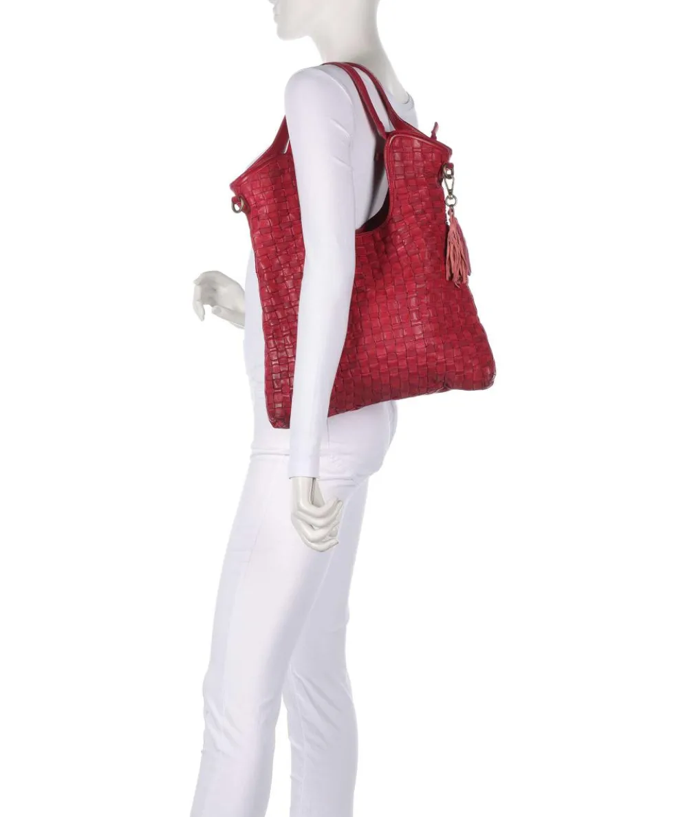 Venusweg 3 Shopper genarbtes Leder pink