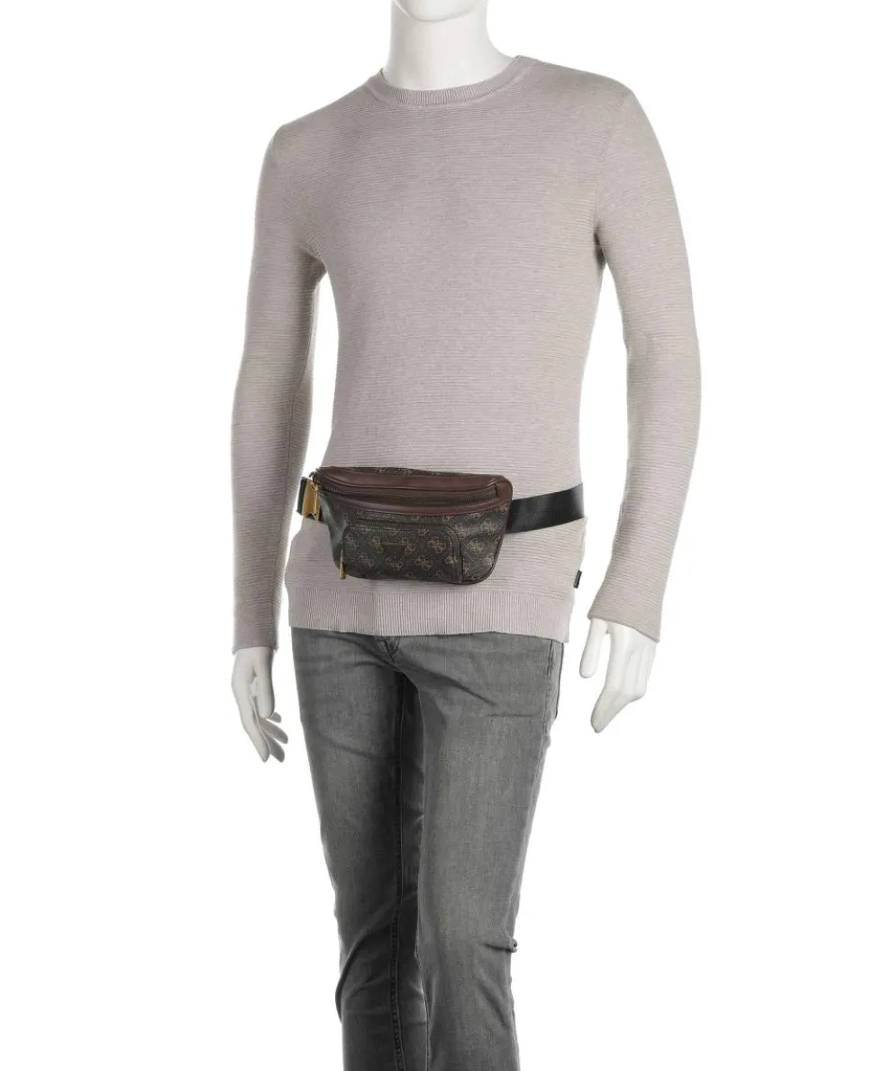 Vezzola Eco Gürteltasche Lederimitat dunkelbraun