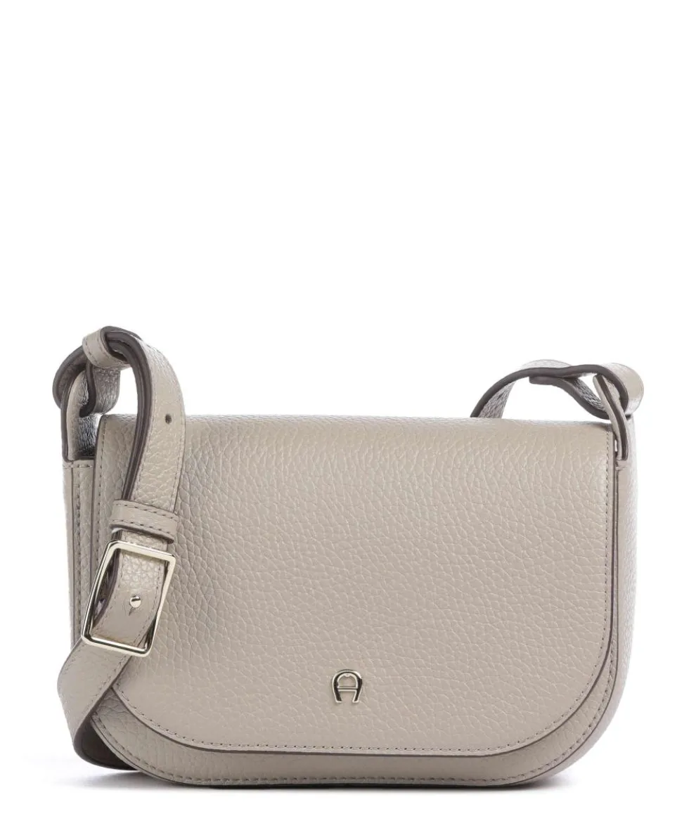 Pura S Umhängetasche genarbtes Rindsleder beige