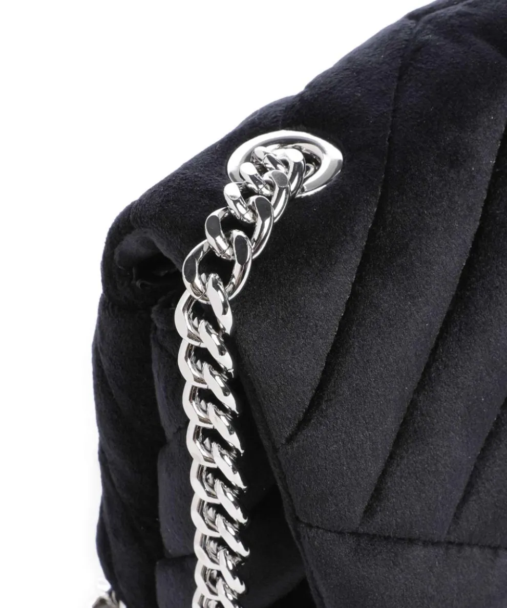 Victoria Mini Umhängetasche Samtgewebe schwarz