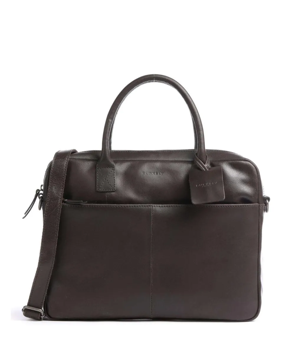 Vintage Jack Aktentasche 13″ Leder dunkelbraun