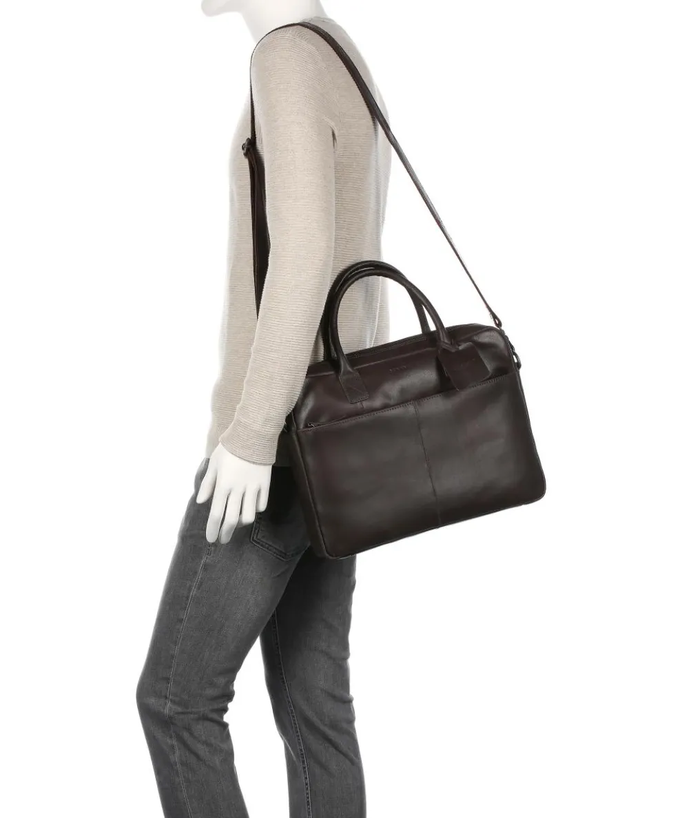 Vintage Jack Aktentasche 13″ Leder dunkelbraun