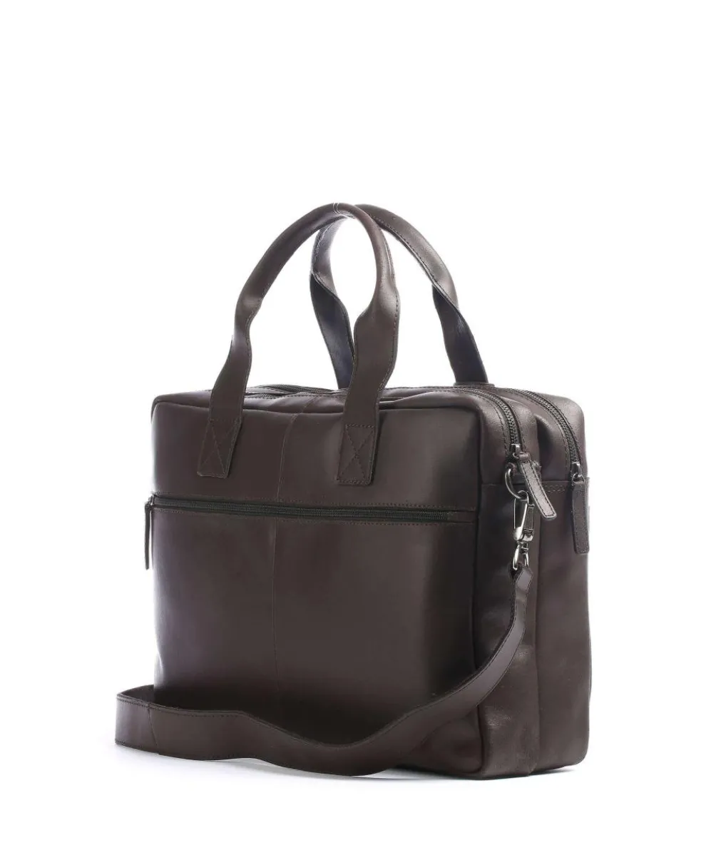 Vintage Jesse Aktentasche 15″ Leder dunkelbraun