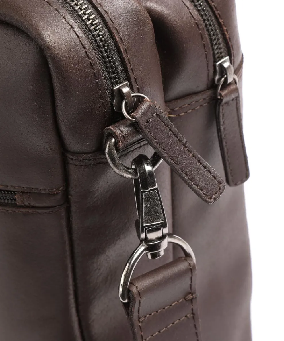 Vintage Jesse Aktentasche 15″ Leder dunkelbraun