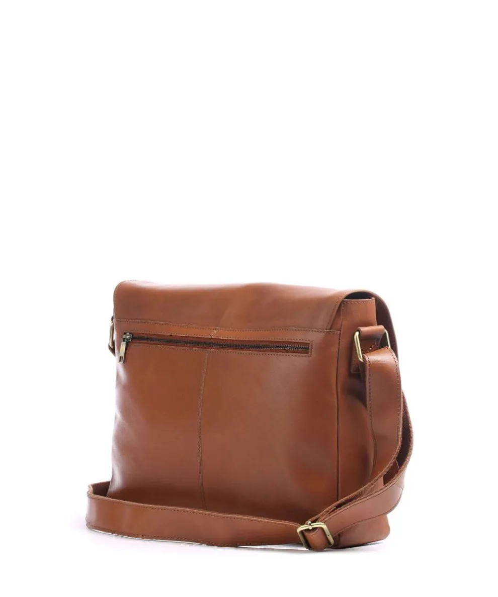 Vintage Juul Kuriertasche Kalbsleder cognac
