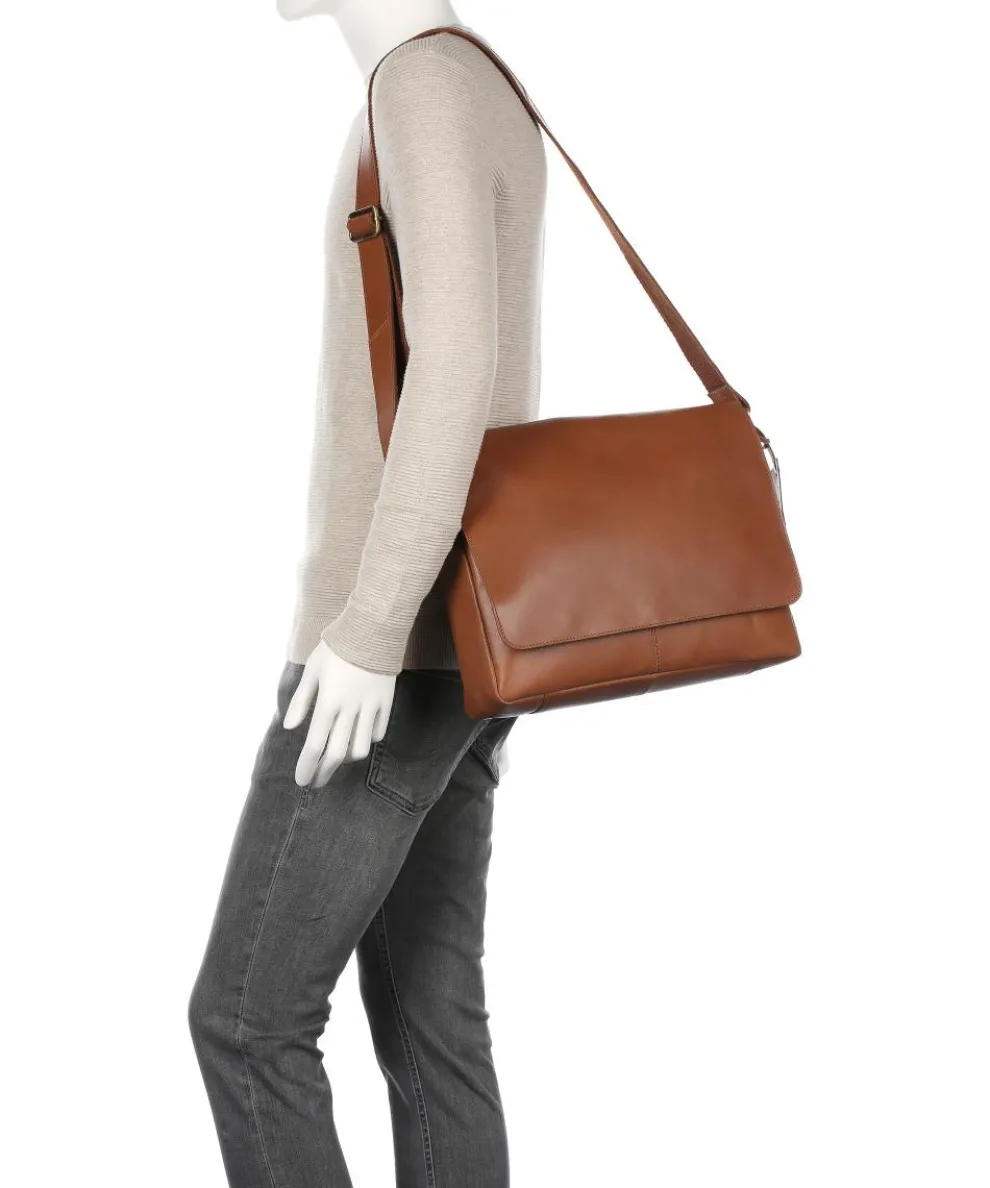 Vintage Juul Kuriertasche Kalbsleder cognac