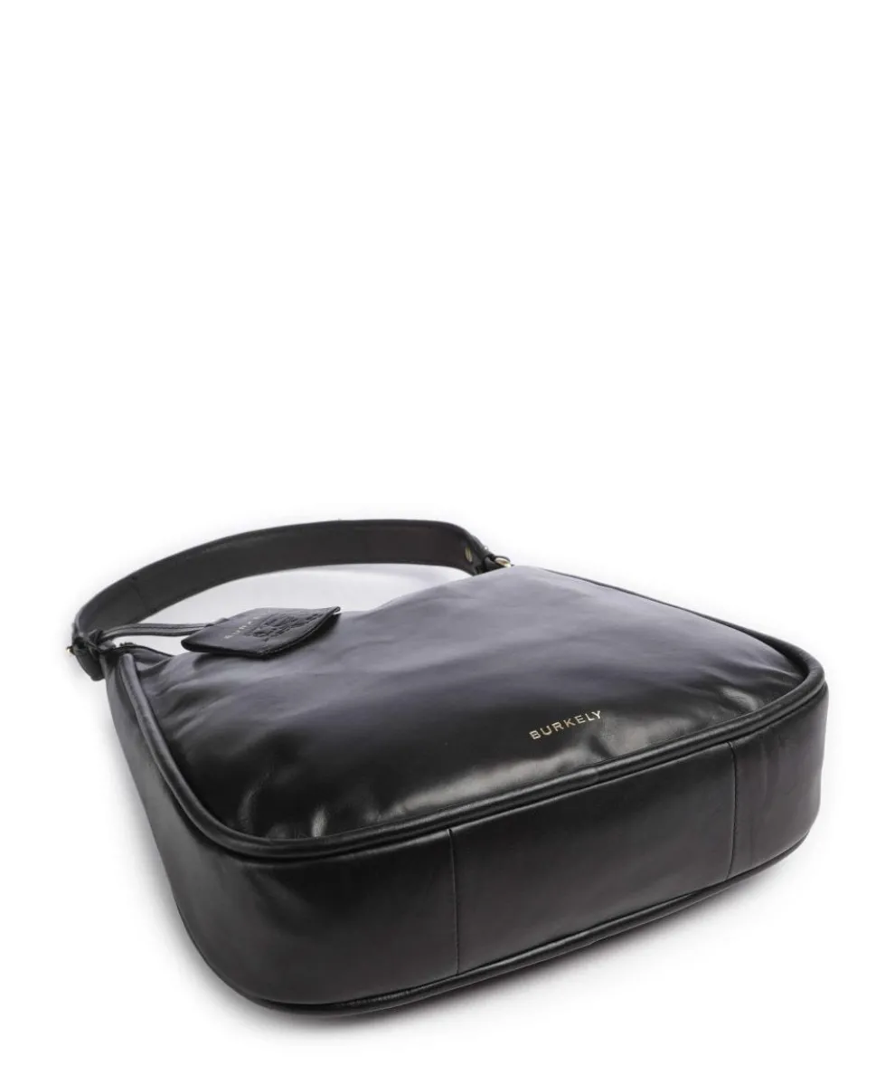 Vintage Veda Beuteltasche fein genarbtes Leder schwarz