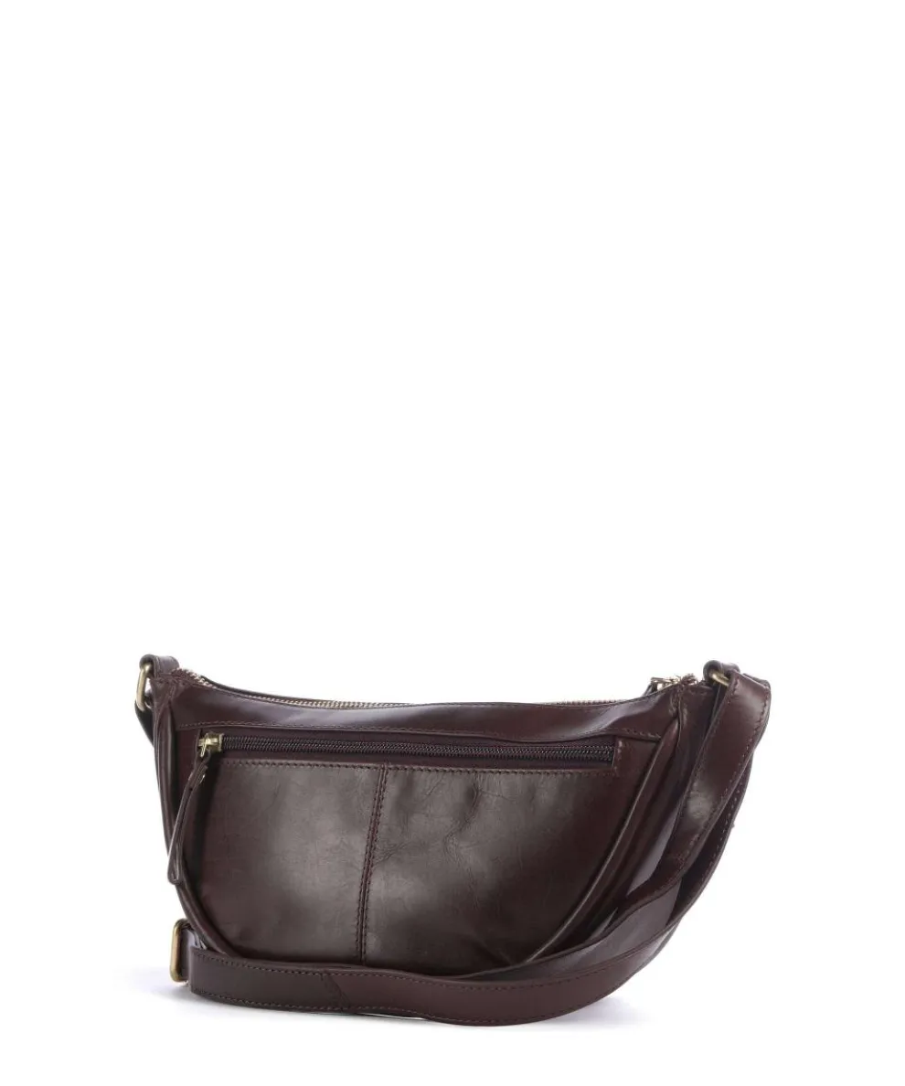 Vintage Veda Umhängetasche Leder dunkelrot