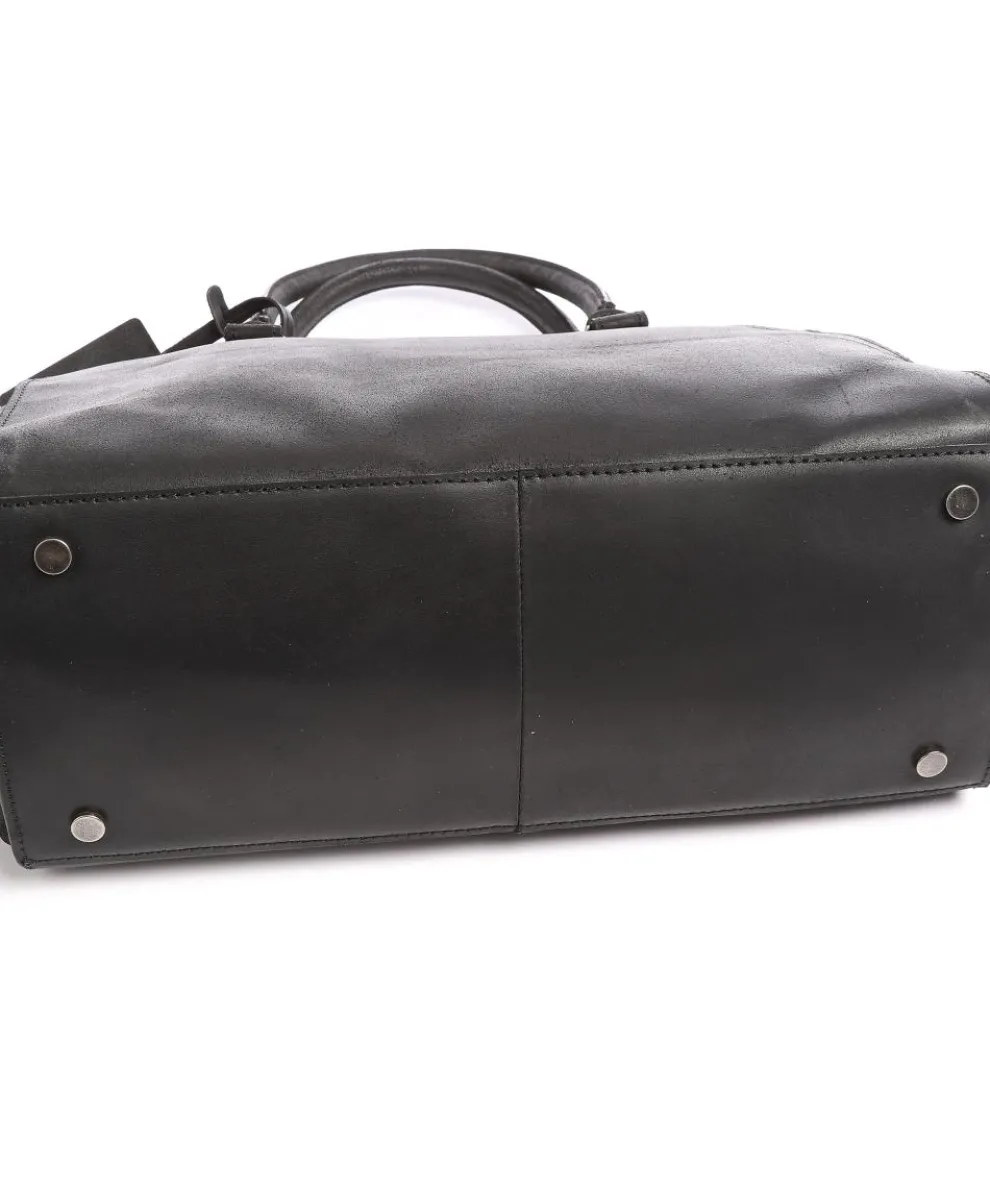 Vintage Wieske Handtasche Kalbsleder schwarz