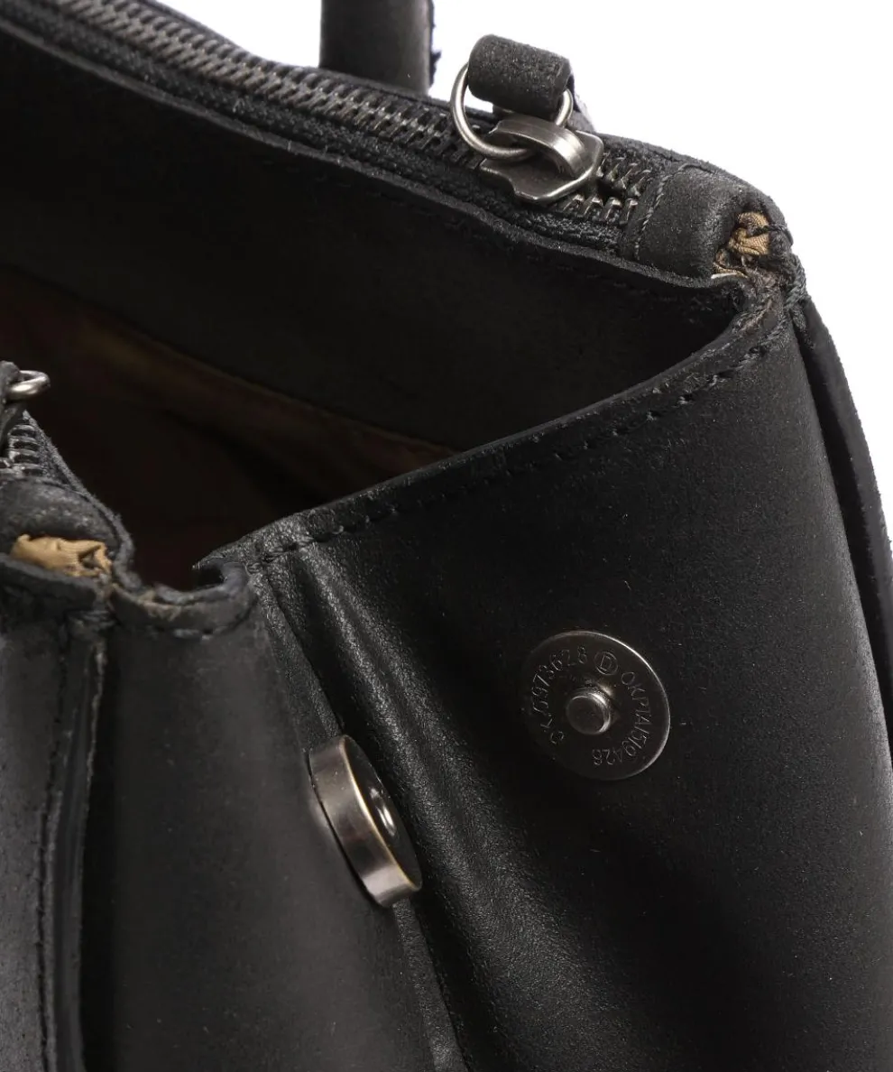 Vintage Wieske Handtasche Kalbsleder schwarz