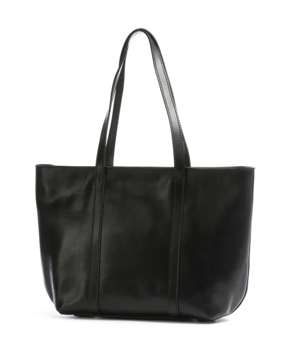 Vittoria Shopper glattes Rindsleder schwarz
