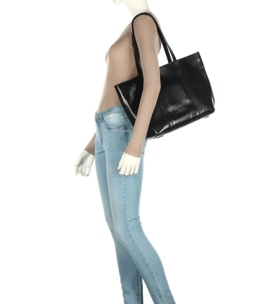 Vittoria Shopper glattes Rindsleder schwarz