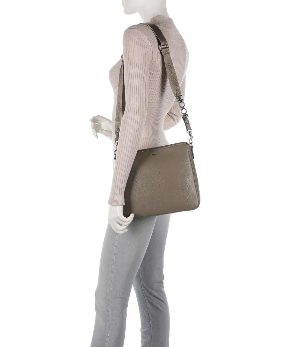 Vivace Jasmina Umhängetasche genarbtes Rindsleder taupe