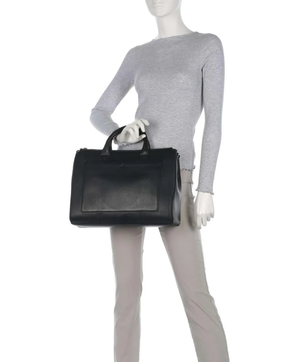 Viviane Aktentasche genarbtes Rindsleder schwarz