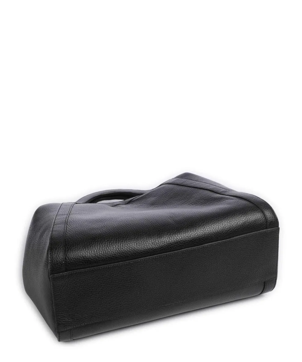 Amalia Shopper genarbtes Leder schwarz