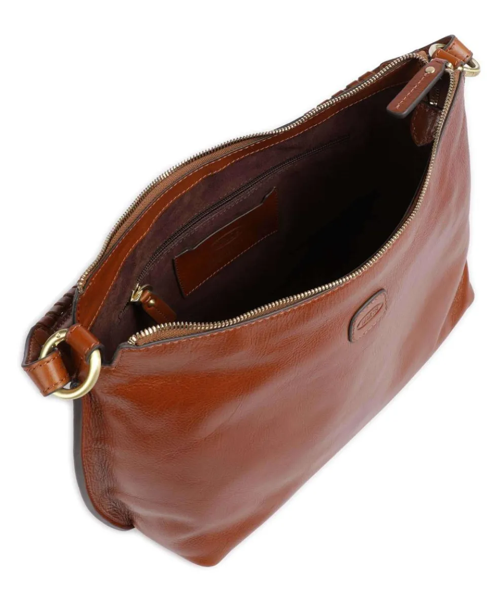 Volterra Beuteltasche fein genarbtes Leder braun