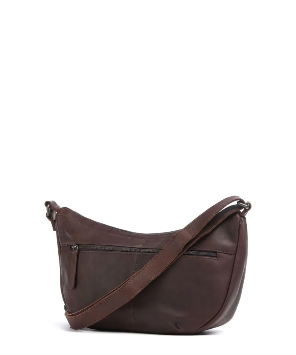 Cow Wax Pull Up Piemonte Umhängetasche Pull-Up Rindsleder dunkelbraun