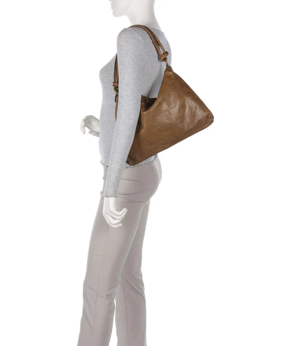 Beuteltasche fein genarbtes Rindsleder braun