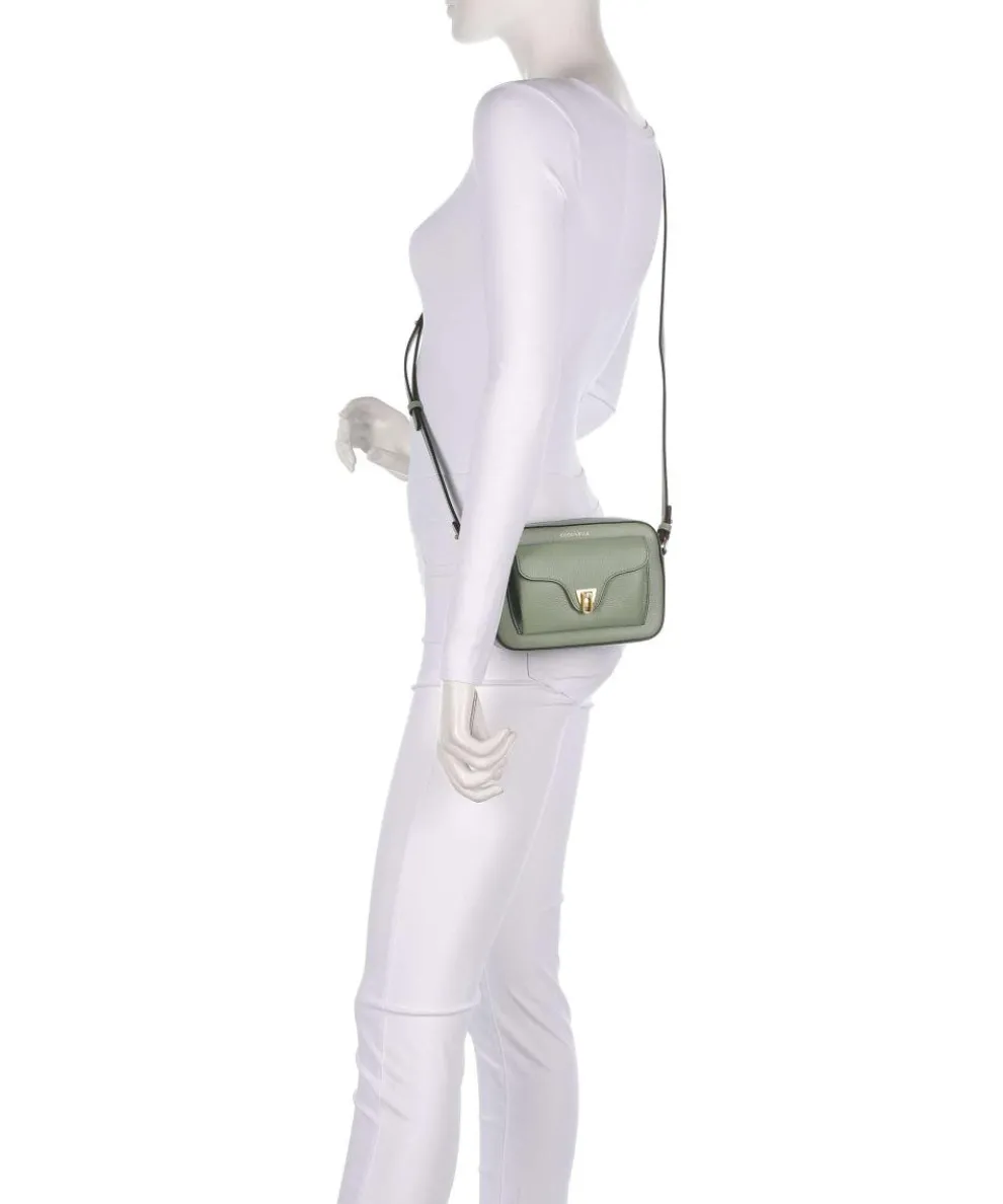 Beat Soft Umhängetasche genarbtes Leder graugrün