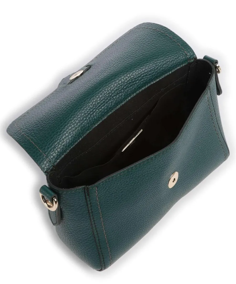 Gondola Umhängetasche genarbtes Leder dunkelgrün