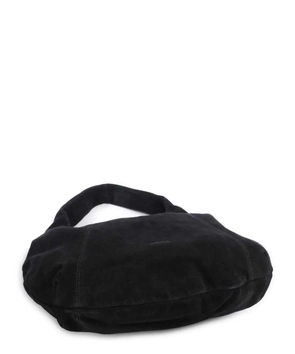 Suede Gabi Beuteltasche aufgerautes Rindsleder schwarz