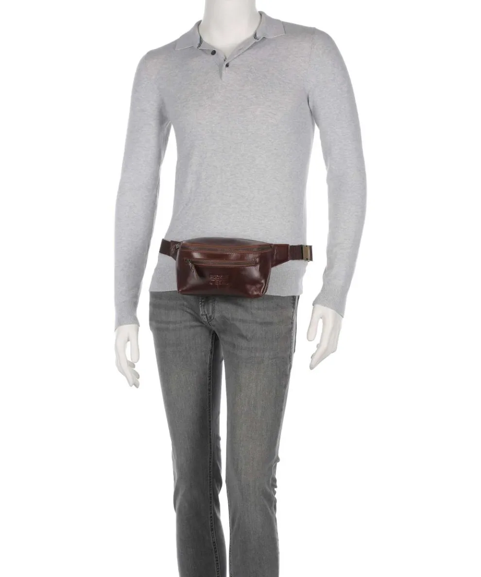 Crazy Horse Dash Gürteltasche Pull-Up Rindsleder dunkelbraun