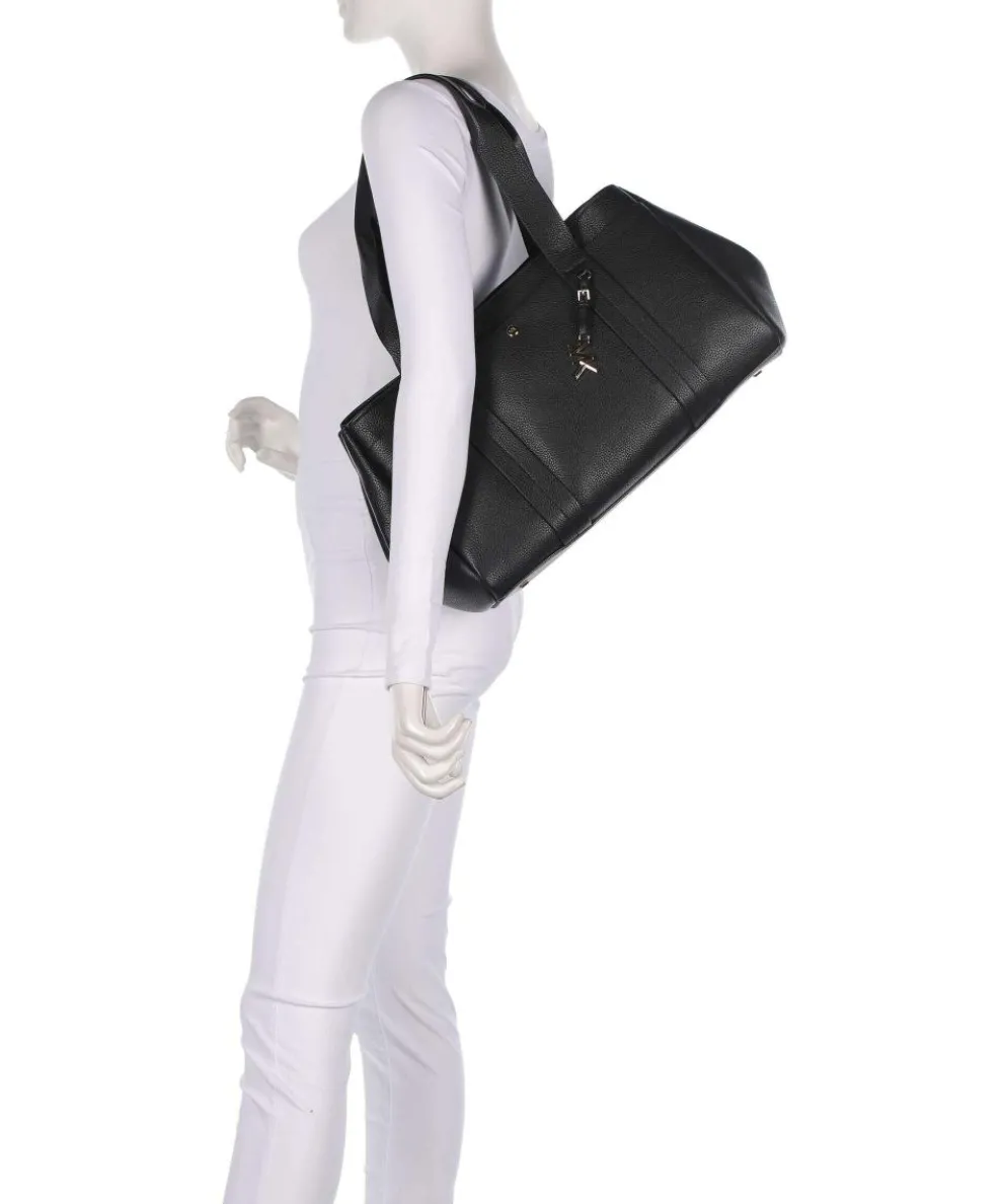 Romee Large Shopper genarbtes Rindsleder schwarz