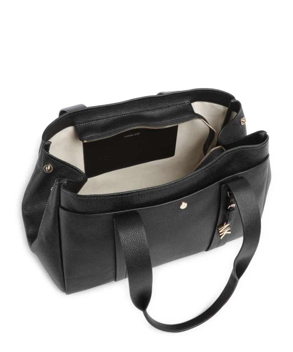 Romee Large Shopper genarbtes Rindsleder schwarz