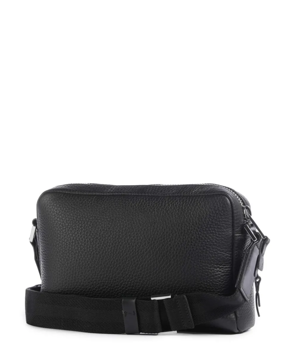 Highway Umhängetasche genarbtes Rindsleder schwarz