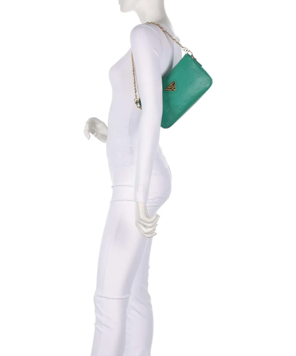 Stampato Zell Schultertasche Kalbsleder grün