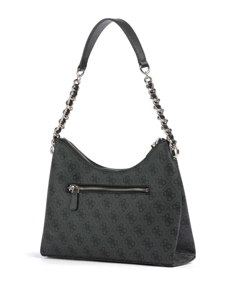 Izzy Schultertasche Lederimitat anthrazit