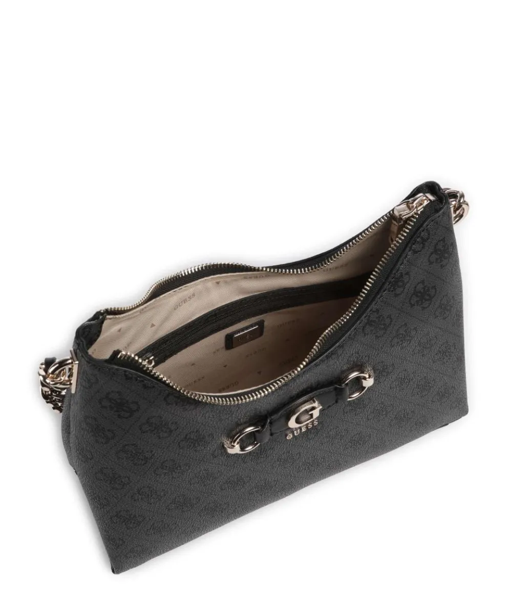 Izzy Schultertasche Lederimitat anthrazit