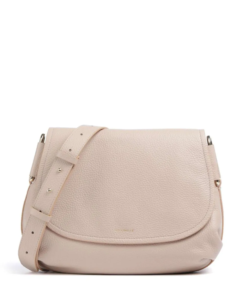 Rebekka Schultertasche genarbtes Rindsleder beige