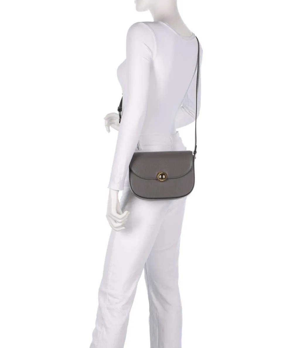 Moonlight S Umhängetasche genarbtes Leder dunkelgrau