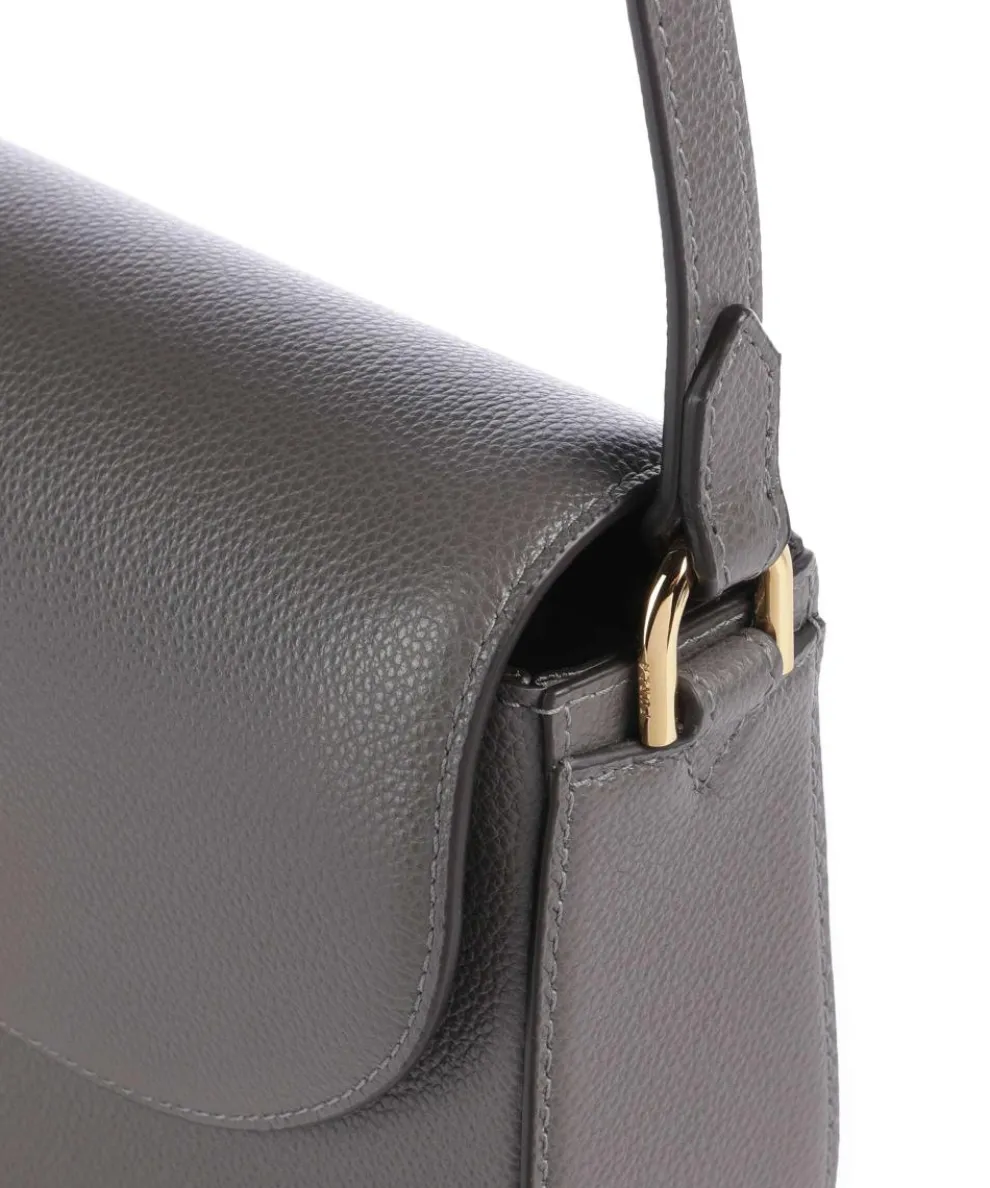 Moonlight S Umhängetasche genarbtes Leder dunkelgrau