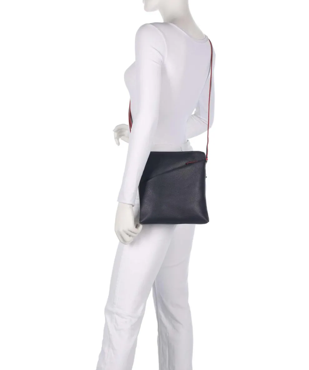 Milano Umhängetasche genarbtes Leder dunkelblau