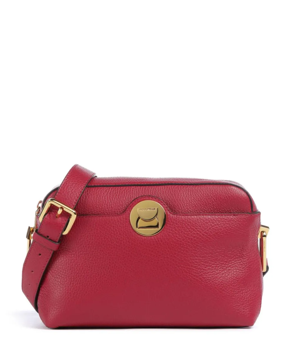 Liya Umhängetasche genarbtes Leder rot