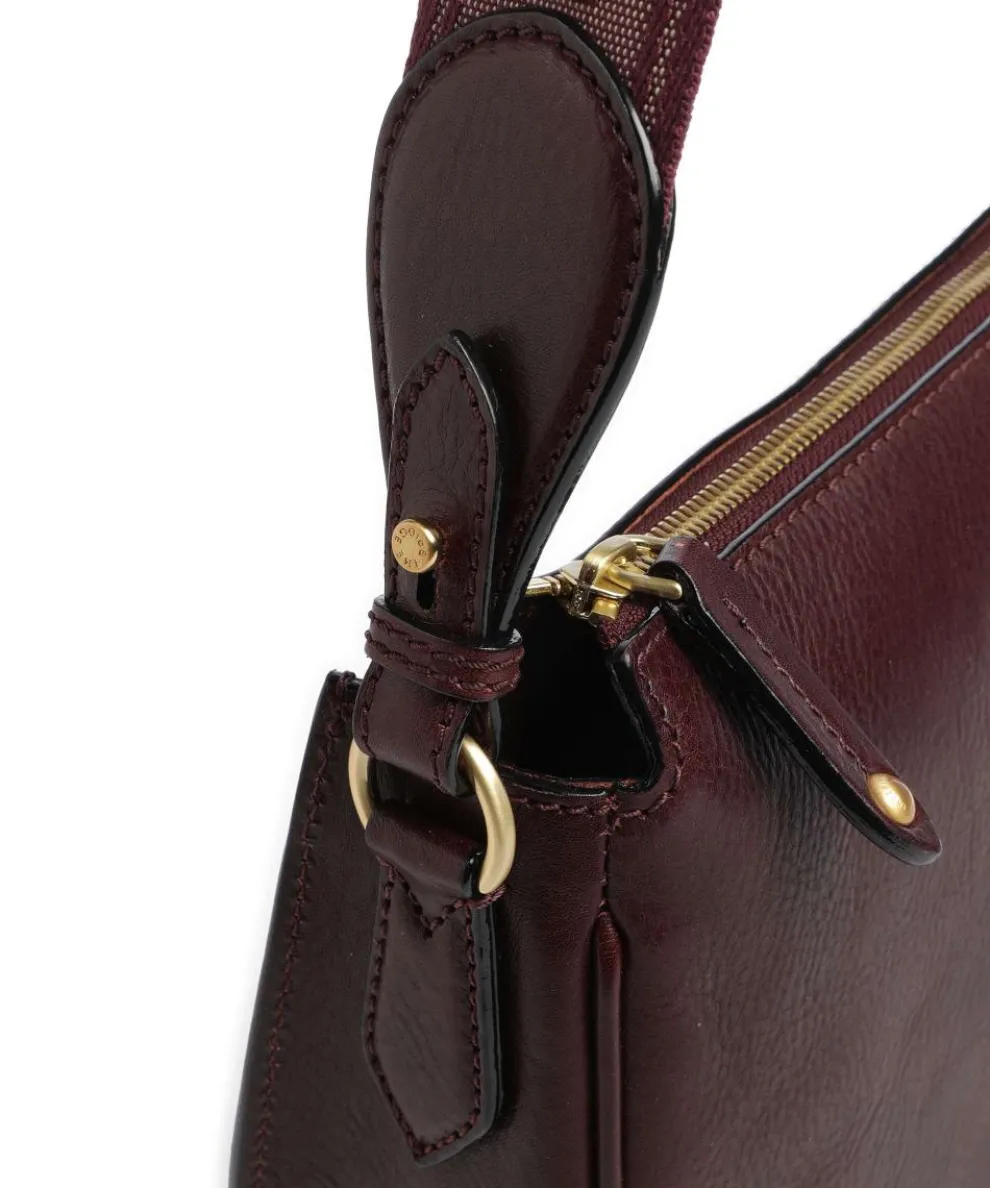 Isadora Umhängetasche genarbtes Rindsleder bordeaux