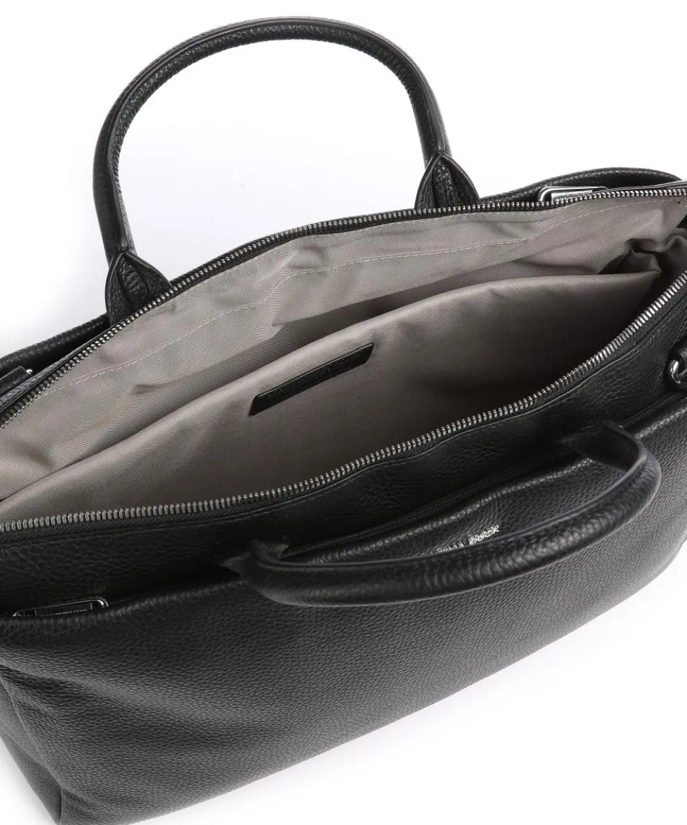 Mellow Urban Aktentasche 14″ genarbtes Kalbsleder schwarz