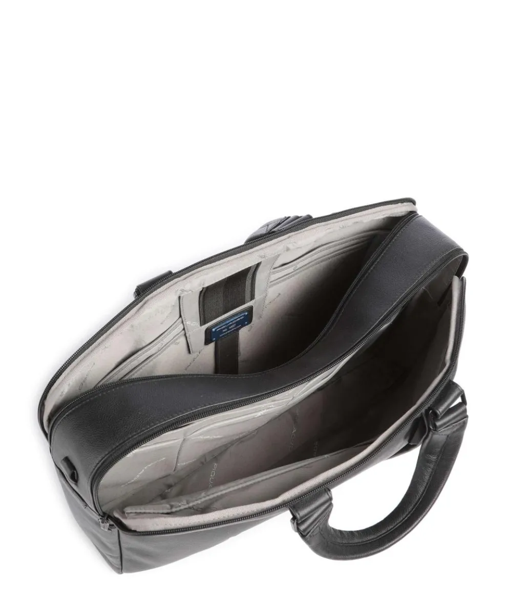 W137 Aktentasche 16″ fein genarbtes Rindsleder schwarz