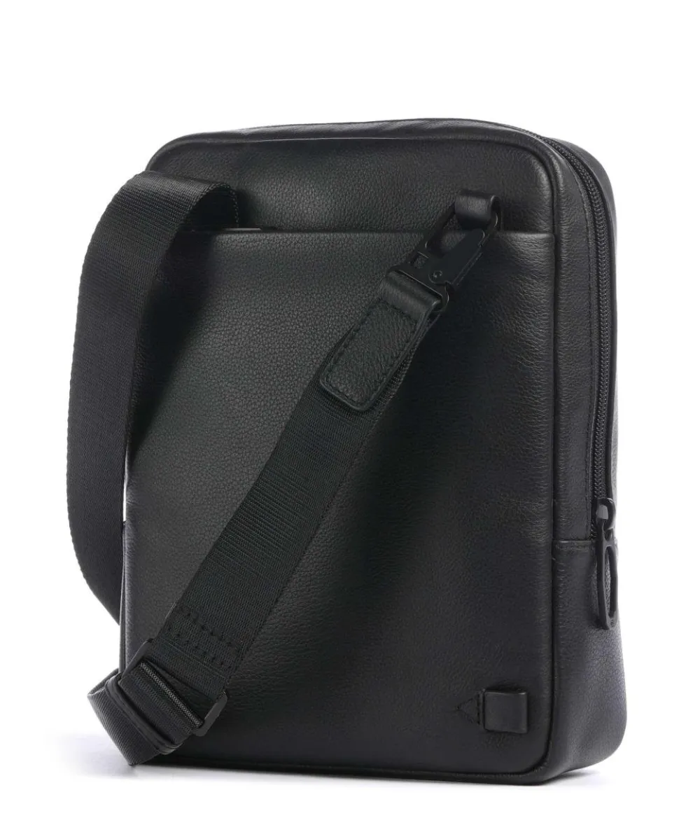 W137 Umhängetasche genarbtes Rindsleder schwarz